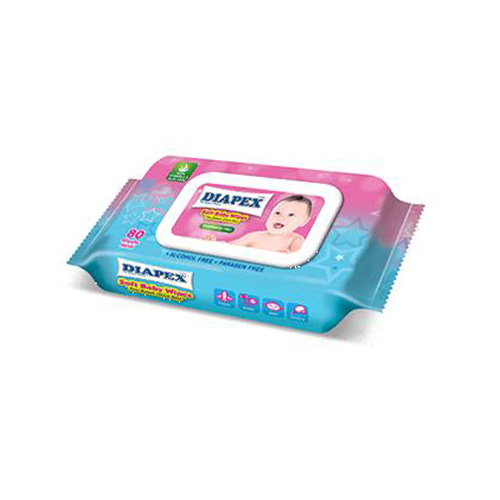 Diapex Soft Baby Wipes 80`S